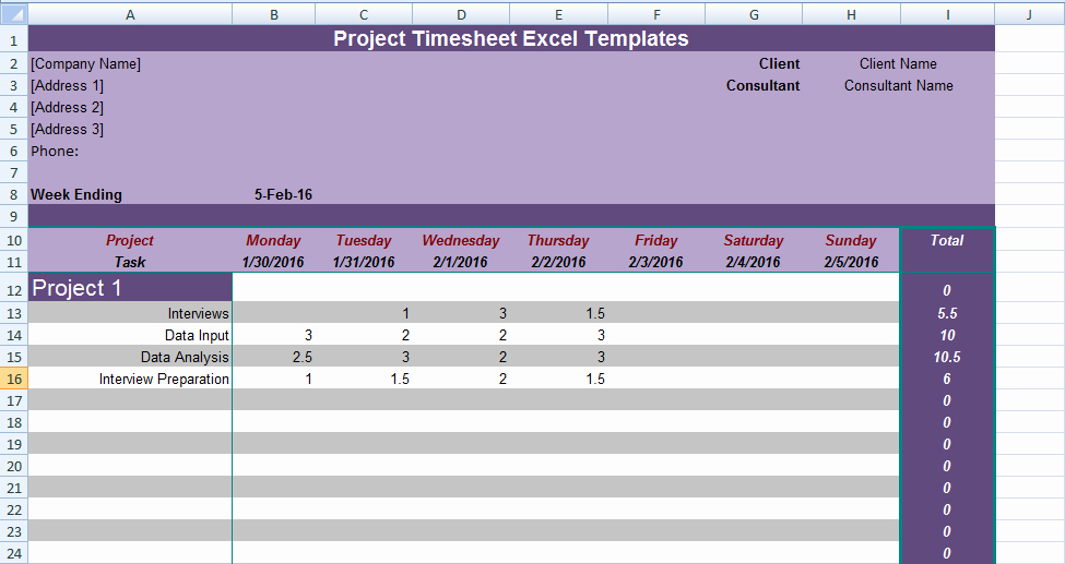 Project Timesheet Template Excel Inspirational Get Project Timesheet Excel Templates
