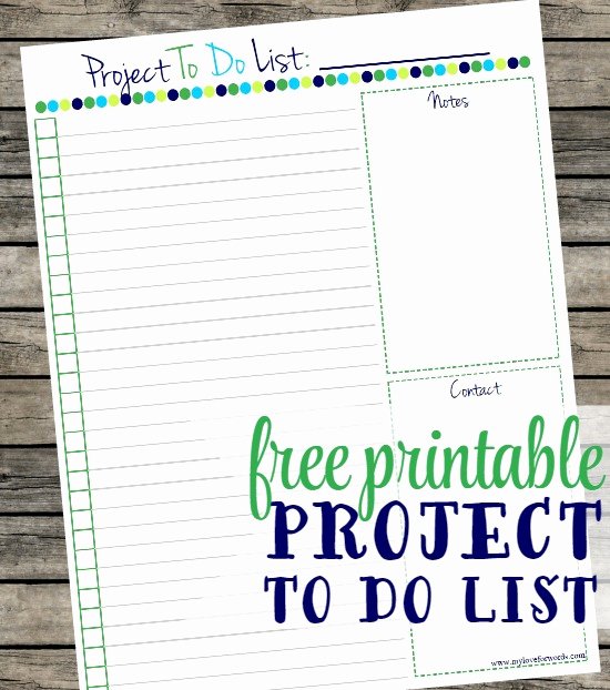 Project to Do List Template Elegant Project to Do List Free Printable