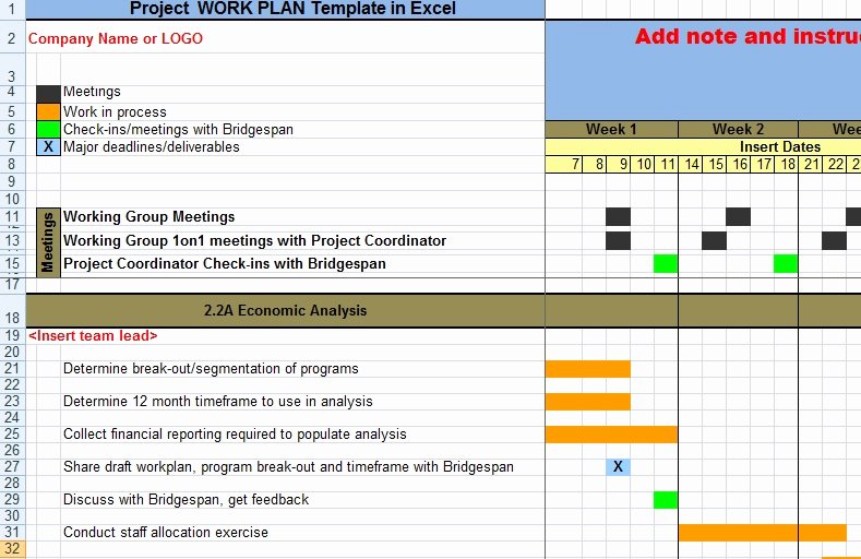 Project Work Plan Template Elegant Project Work Plan Template In Excel Xls