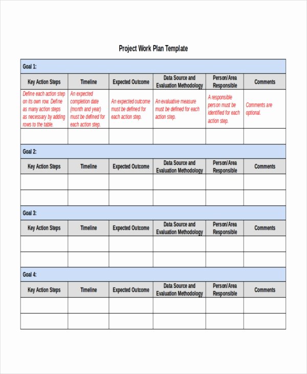 Project Work Plan Template New Project Plan Template 10 Free Word Pdf Document