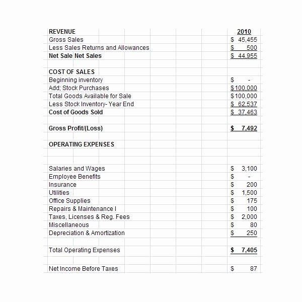Projected Income Statement Template Luxury Free Downloadable Excel Pro forma In E Statement for