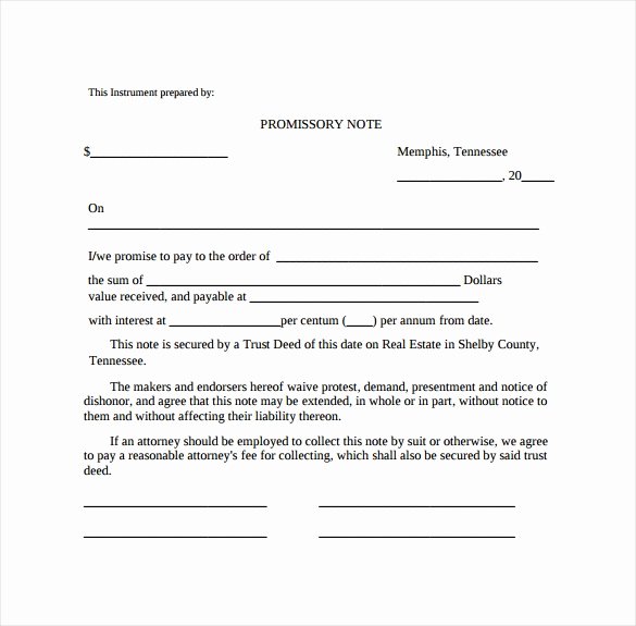 Promissory Note Template Free Awesome 27 Promissory Note Templates