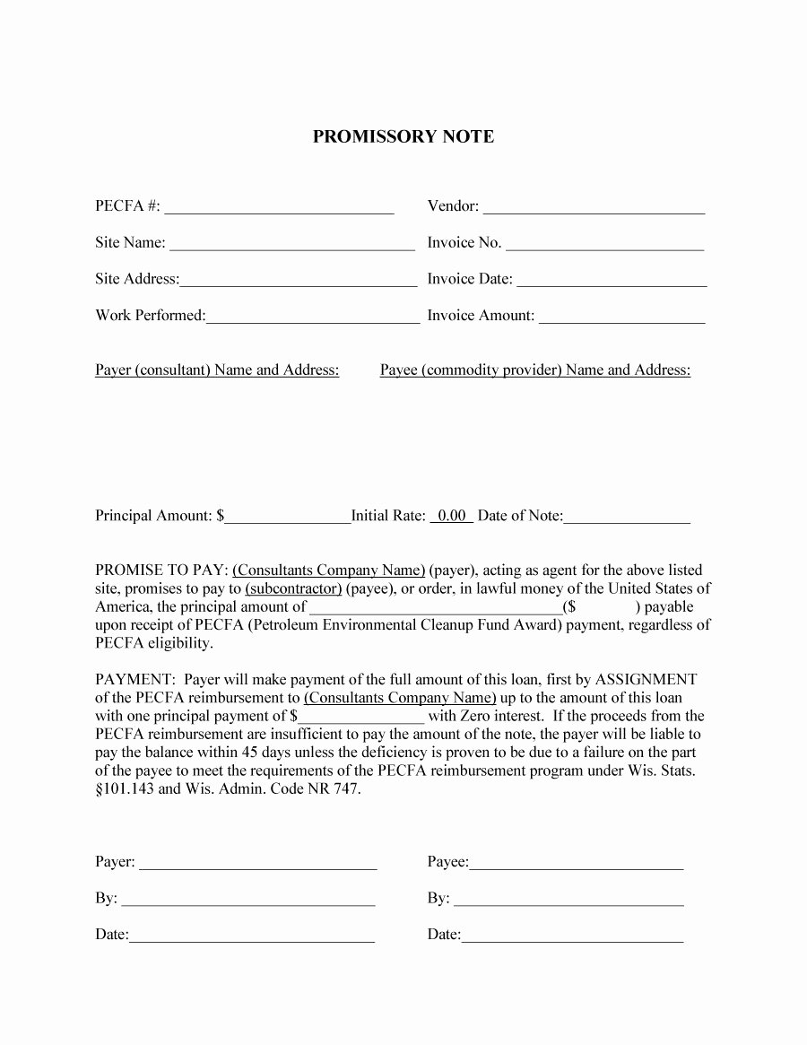 Promissory Note Template Free Best Of 45 Free Promissory Note Templates &amp; forms [word &amp; Pdf]