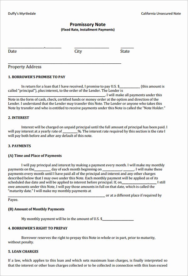 Promissory Note Template Free New Promissory Note 26 Download Free Documents In Pdf Word