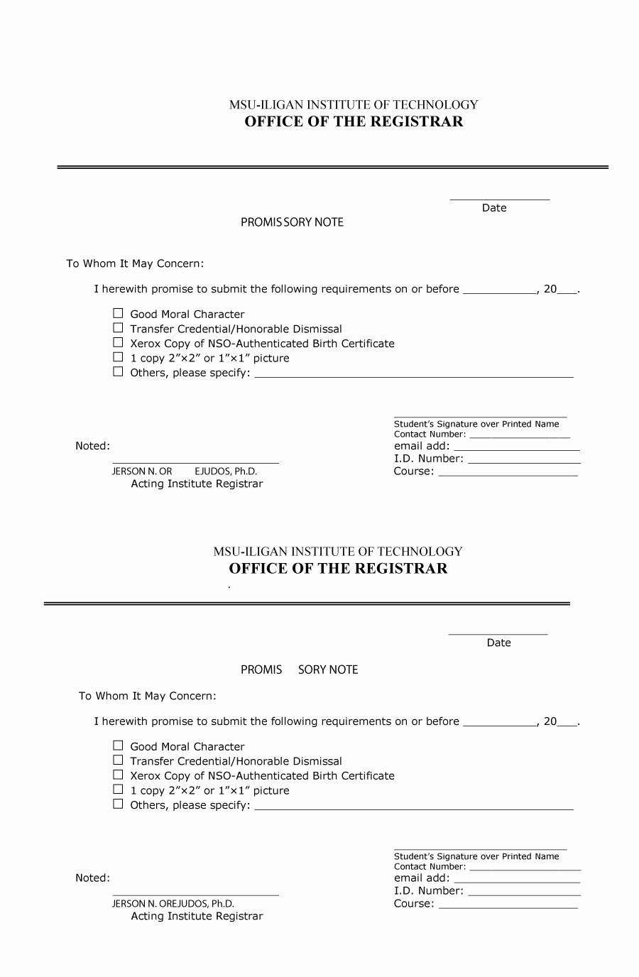 Promissory Note Template Free Unique 45 Free Promissory Note Templates &amp; forms [word &amp; Pdf]