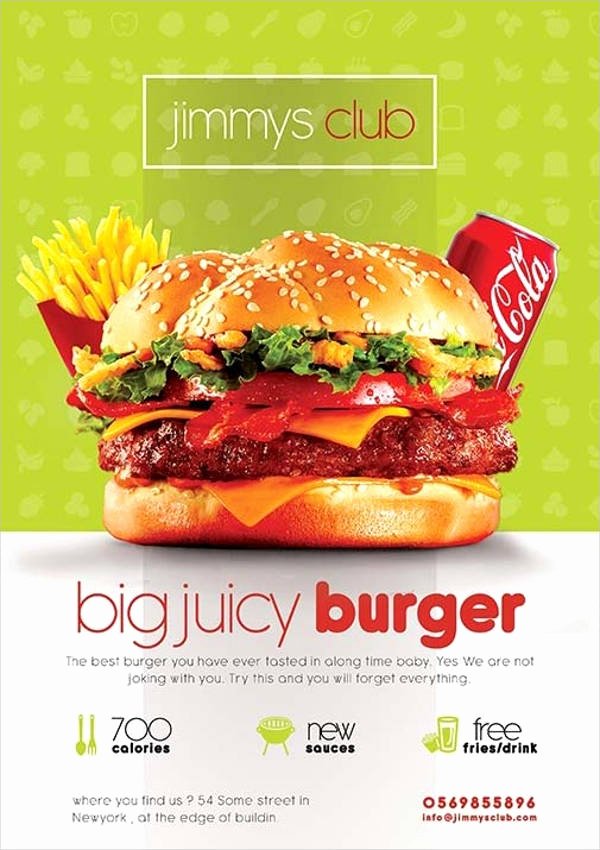 Promotion Flyer Template Free Beautiful 9 Beautiful Burger Flyers