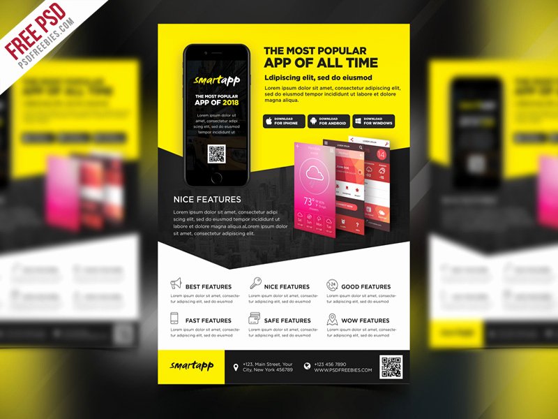 Promotion Flyer Template Free Lovely Mobile App Promotion Flyer Template Psd