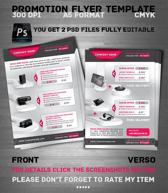 Promotional Flyers Template Free Unique High Technology Promotion Flyer Template