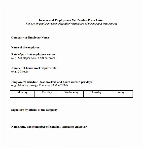 Proof Of Income Template Fresh Proof Of In E Letter Template 7 Download Documents In