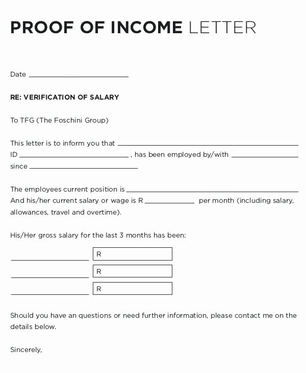 Proof Of Income Template Lovely Letter Verification Employment Sample Past Employee