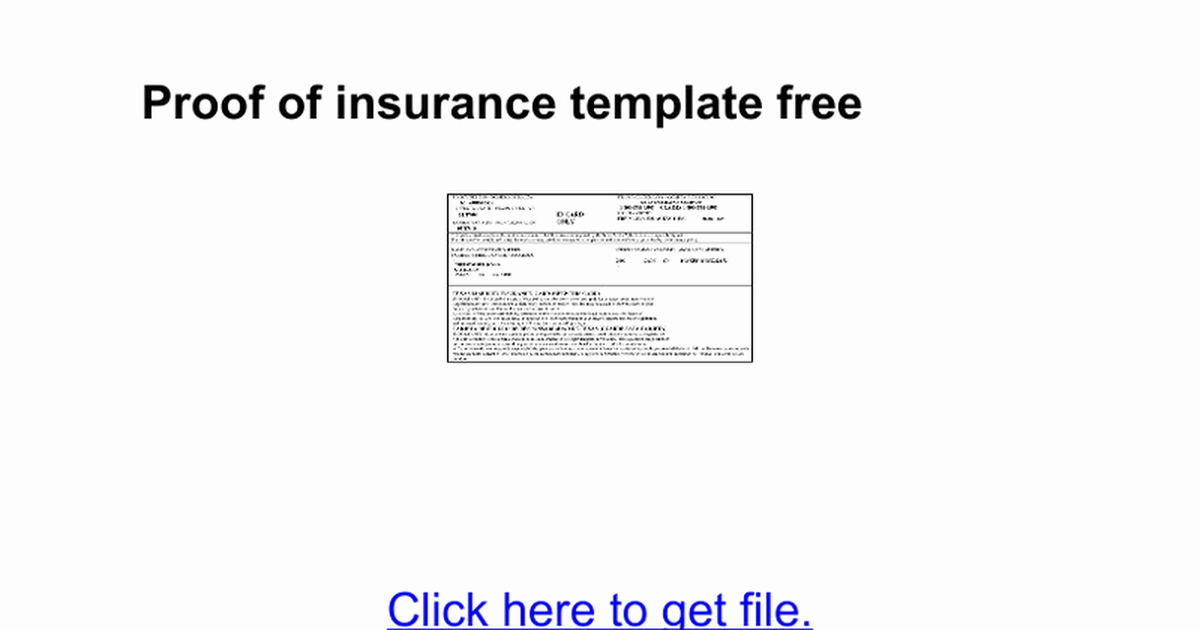 Proof Of Insurance Template Awesome Auto Insurance Template Insurance Card Template Free Auto