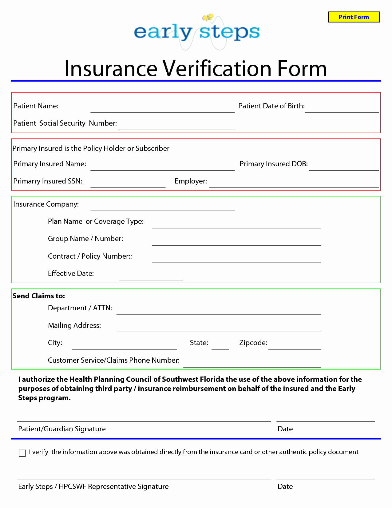 Proof Of Insurance Template Inspirational Blank Medical forms Mughals