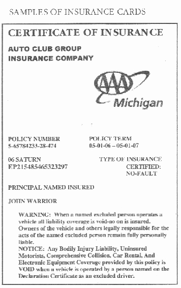 Proof Of Insurance Template New 23 Of Michigan Auto Insurance Card Template