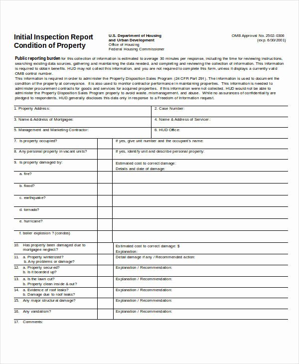 Property Inspection Reports Template Awesome 41 Inspection Report Examples &amp; Samples Pdf Word Pages