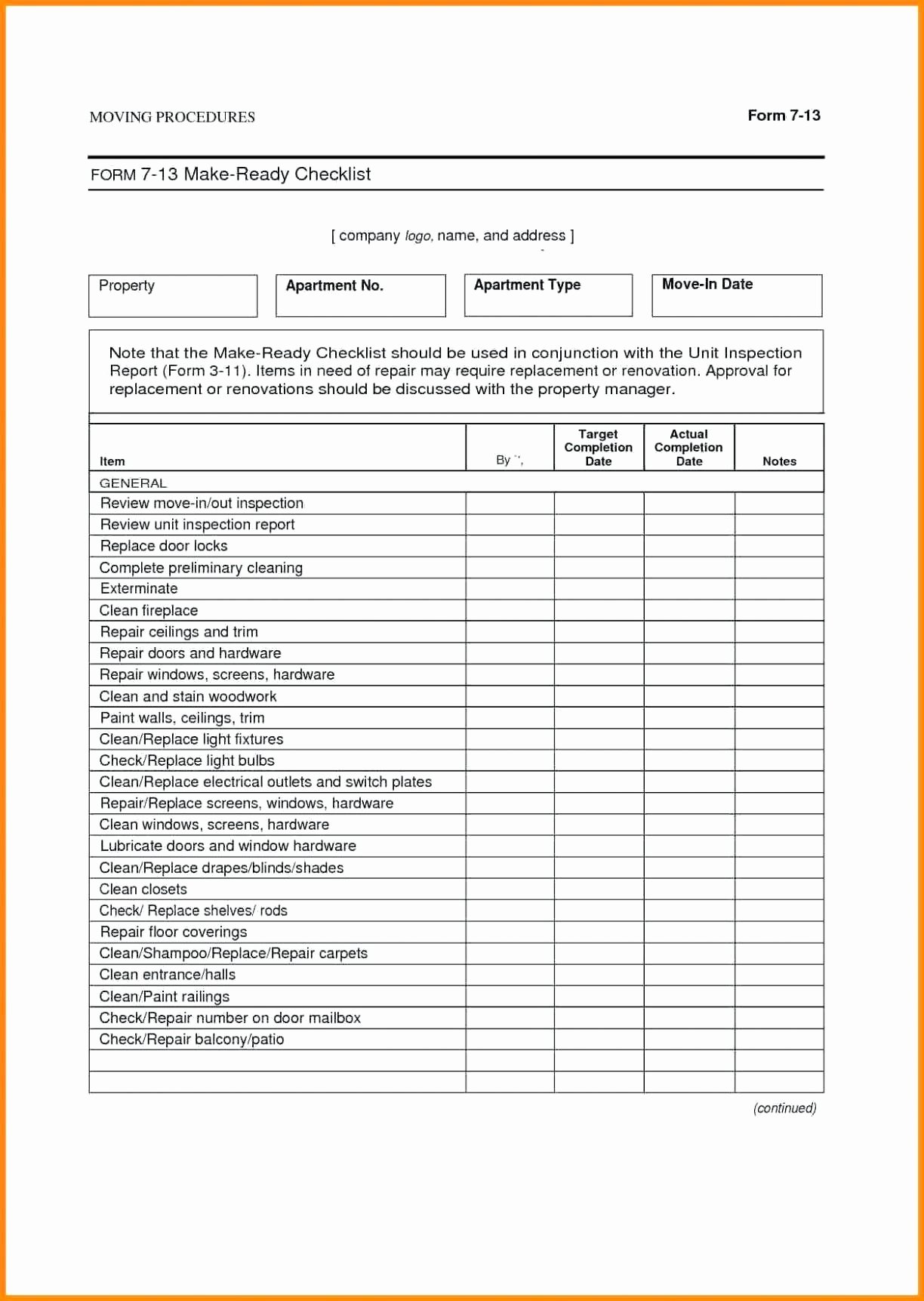 Property Inspection Reports Template Elegant Apartment Damage Checklist form Latest Bestapartment 2018
