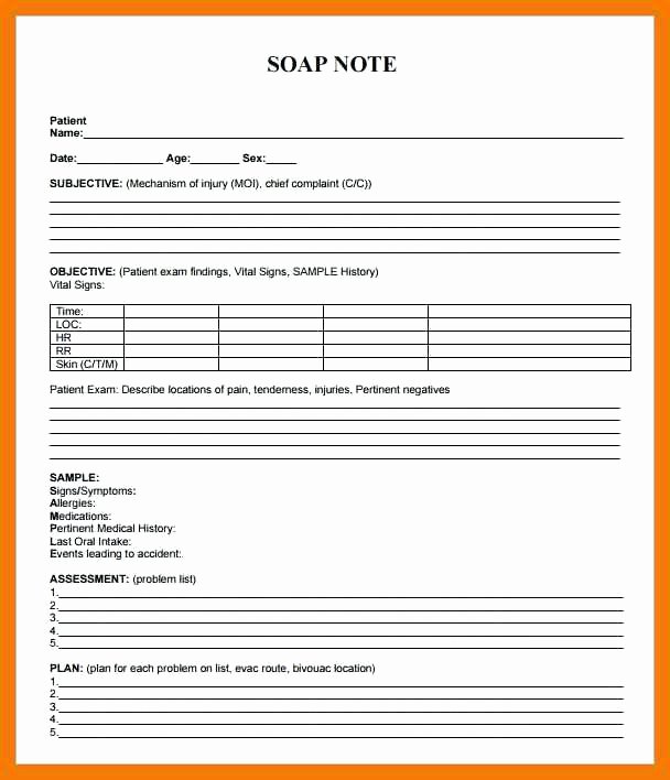 Psychotherapy Note Template Word Fresh soap Note Template Blank Pdf Examples – Grnwav