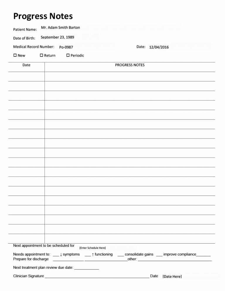Psychotherapy Progress Notes Template Beautiful Mental Health Progress Note Template