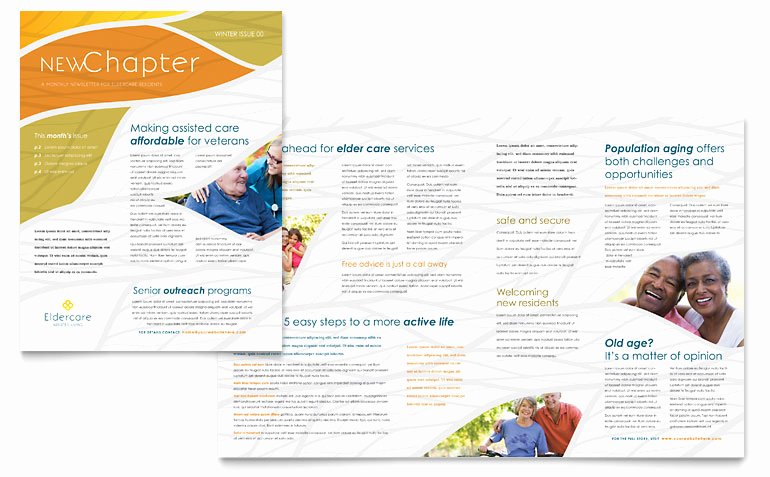 Publisher Newsletter Template Free Beautiful assisted Living Newsletter Template Word & Publisher