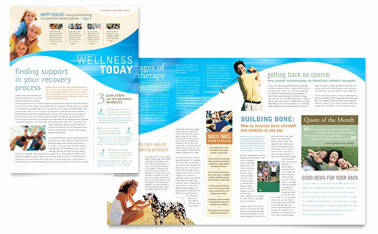 Publisher Newsletter Template Free Lovely Physical therapist Newsletter Template Word & Publisher