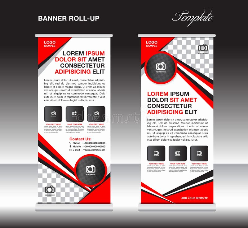 Pull Up Banner Template Unique Red Roll Up Banner Template Stand Template Stand Design
