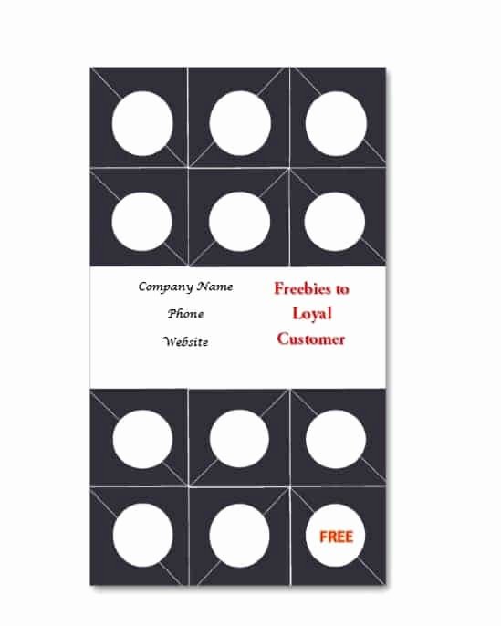 Punch Card Template Free Downloads Beautiful 30 Printable Punch Reward Card Templates [ Free]