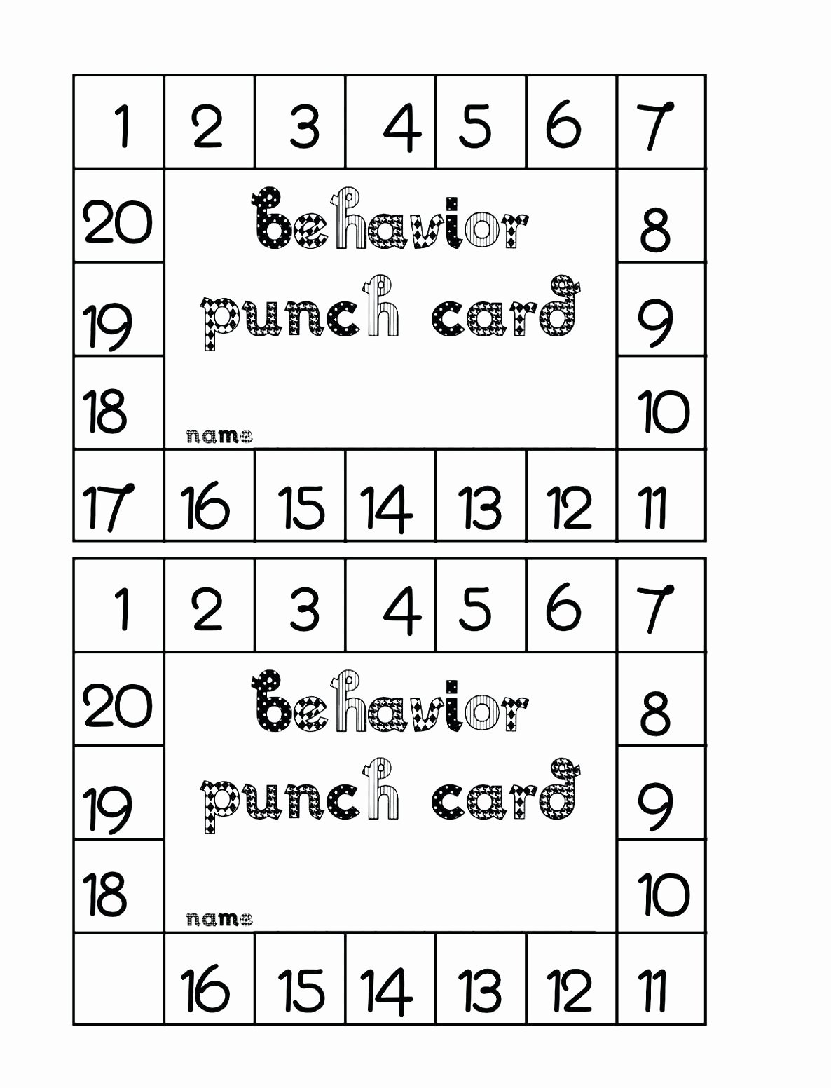 Punch Card Template Free Downloads Luxury Template Reward Template
