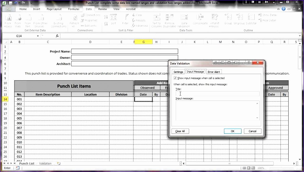 Punch List Template Excel Unique 10 Punch List Template Excel Exceltemplates Exceltemplates