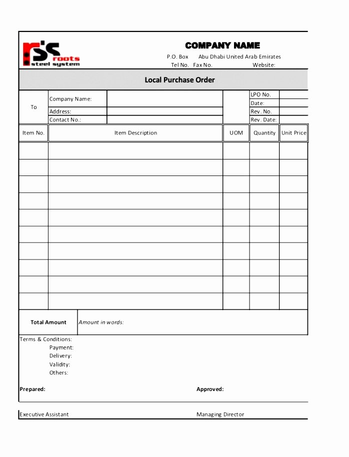 Purchase order Template Doc Unique 8 Local Purchase order Template Word Mepau