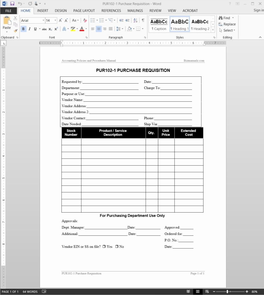 Purchase Requisition form Template Awesome Purchase Requisition Template