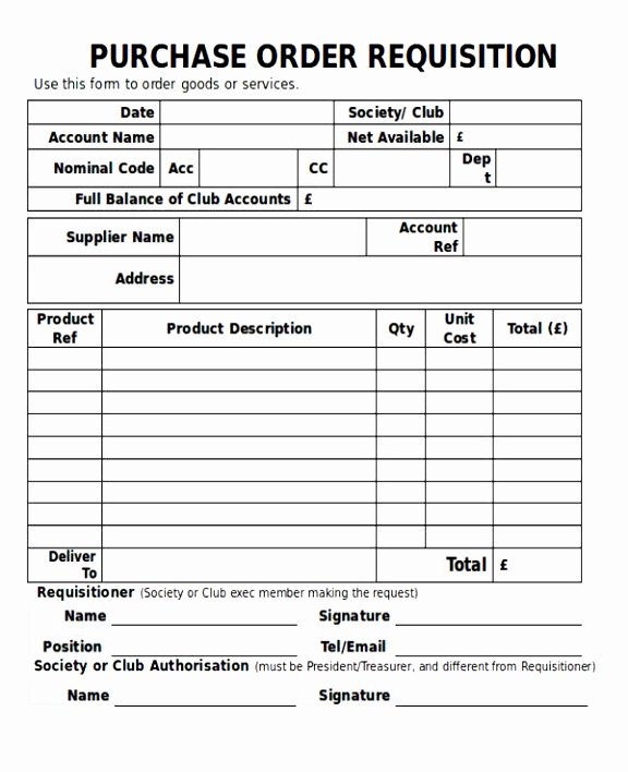 Purchase Requisition form Template Lovely 9 Purchase order Requisition Template Hraip
