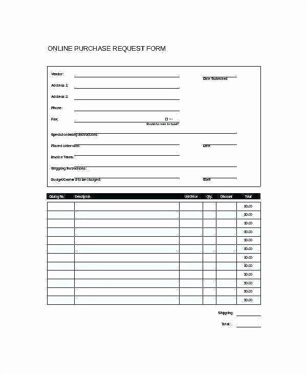 Purchase Requisition form Template Luxury Purchase Requisition form Excel Request Template Practical