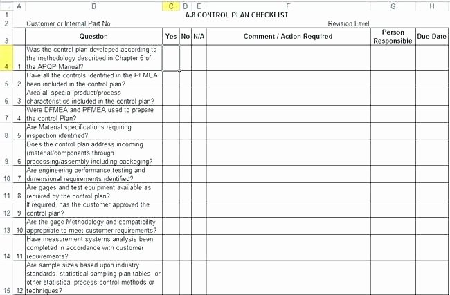 Quality Control Checklist Template Awesome Audit Plan Template Excel Practical Quality Control Home