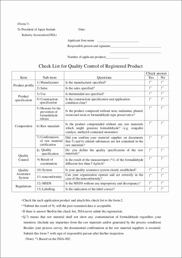 Quality Control Checklist Template Lovely 16 Quality Checklist Samples &amp; Templates
