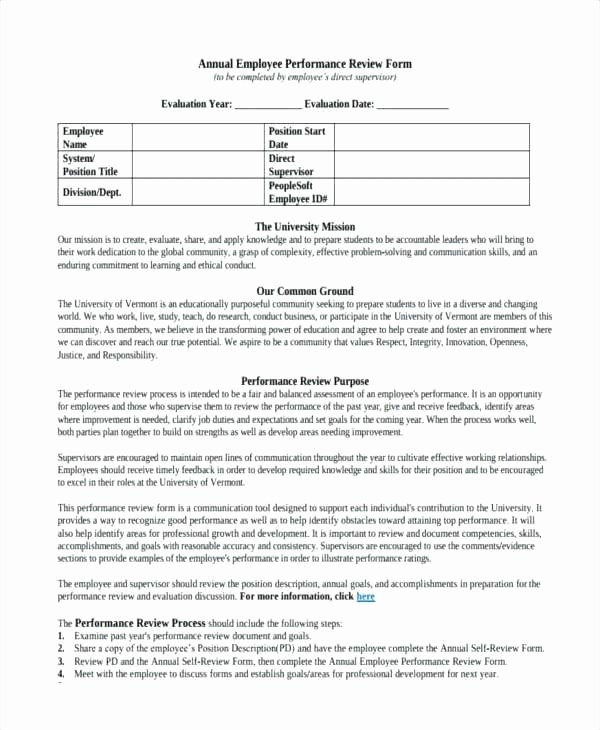 Quarterly Performance Review Template Beautiful Annual Employee Review forms Performance Quarterly