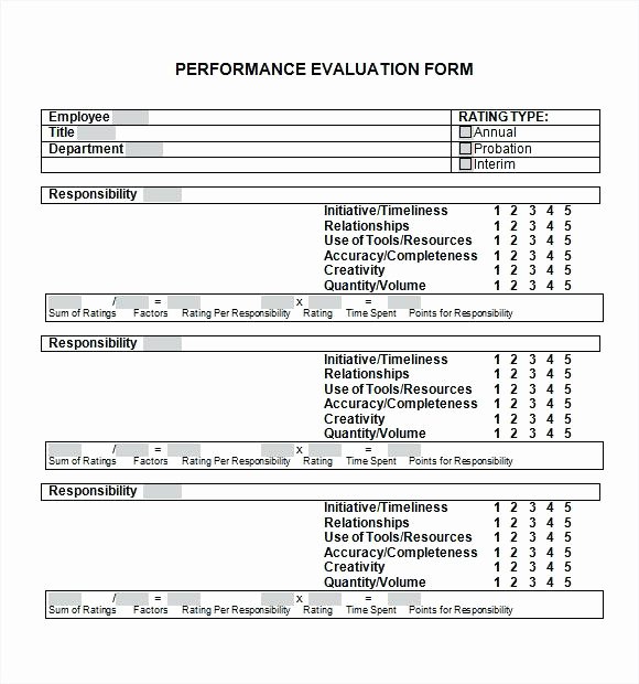 Quarterly Performance Review Template Elegant Employee Performance Appraisal form 1 Name Quarterly