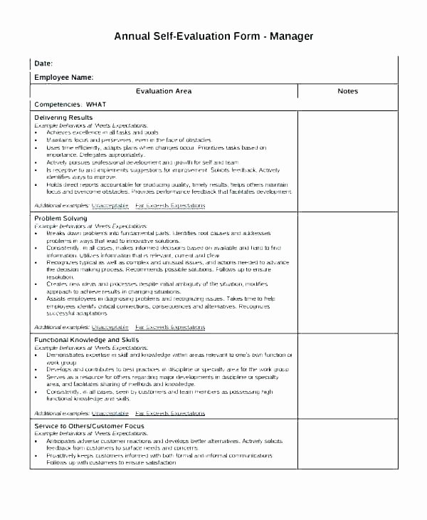 Quarterly Performance Review Template Elegant Employee Self assessment Template Quarterly Evaluation