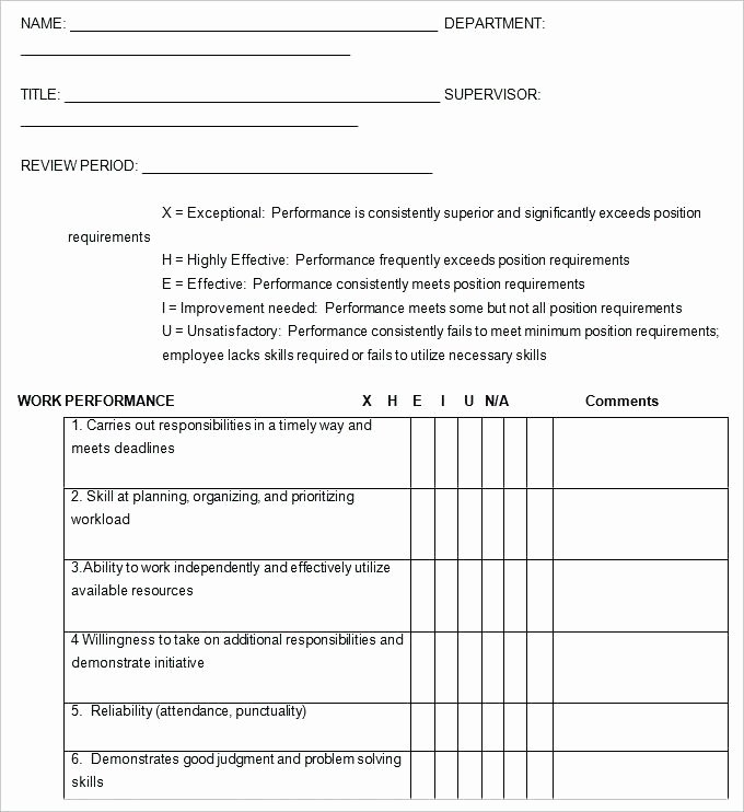 Quarterly Performance Review Template Lovely Employee Performance Appraisal form 1 Name Quarterly