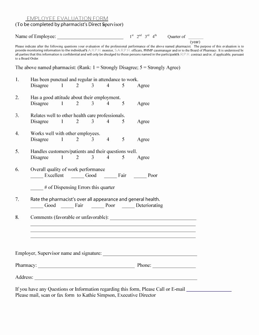 Quarterly Performance Reviews Template Elegant 46 Employee Evaluation forms &amp; Performance Review Examples
