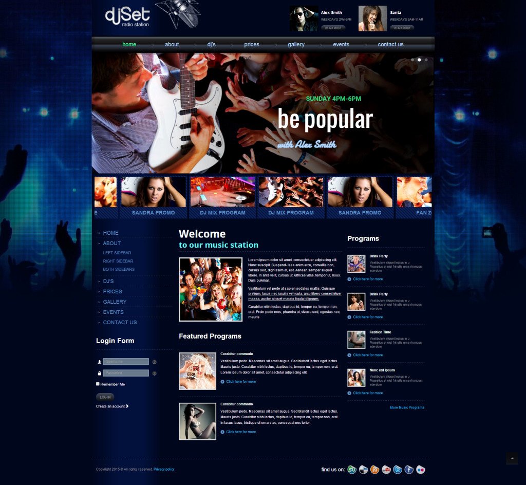 Radio Station Website Template Elegant Web I Templates
