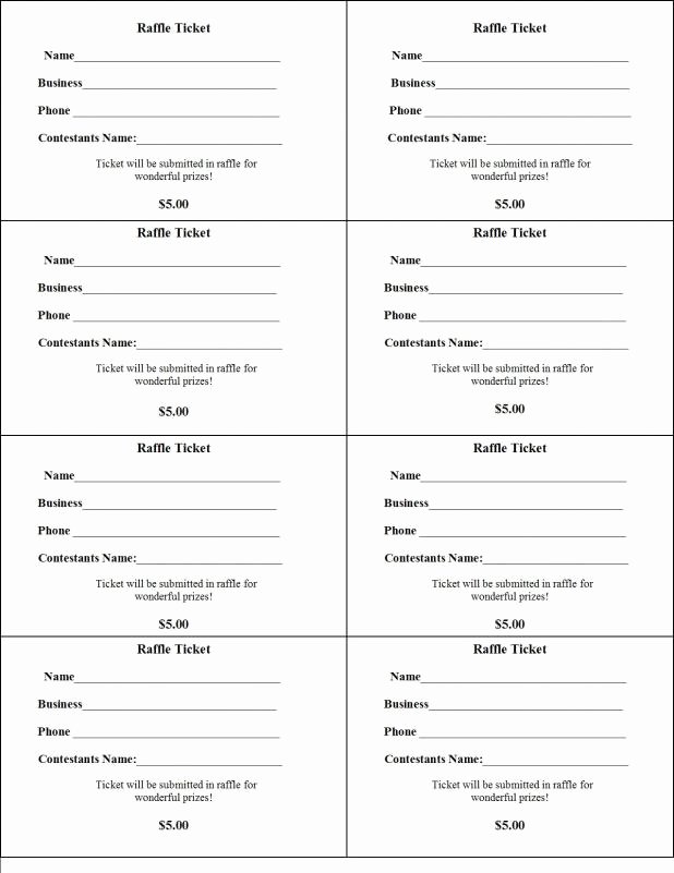 Raffle Entry form Template New Raffle Entry form Template