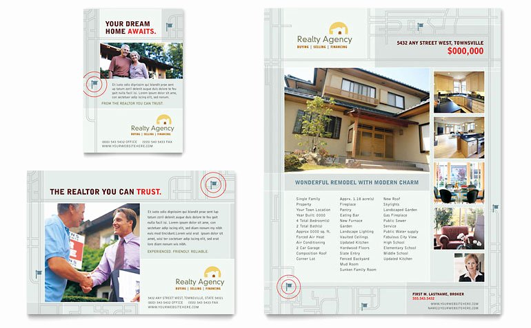 Real Estate Agent Flyer Template Unique Real Estate Agent &amp; Realtor Flyer &amp; Ad Template Word
