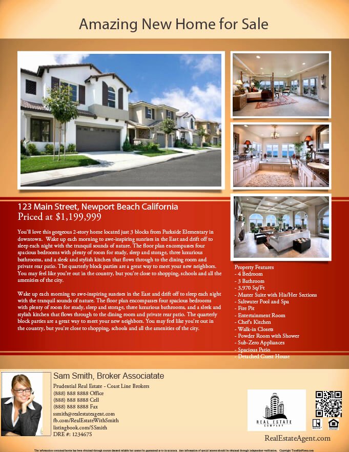 Real Estate Listing Flyer Template Luxury Real Estate Flyers Pdf Templates Turnkey Flyers