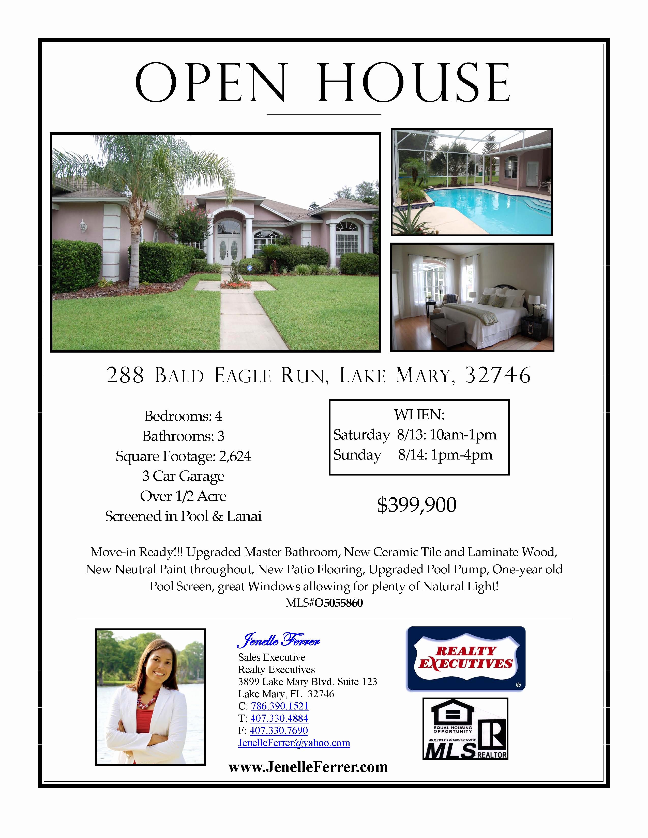 Real Estate Open House Template Best Of Lake Mary Fl Home
