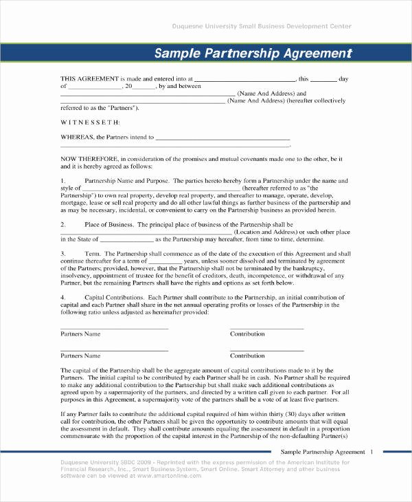 Real Estate Partnership Agreement Template Luxury 5 Real Estate Partnership Agreement Templates Pdf Word