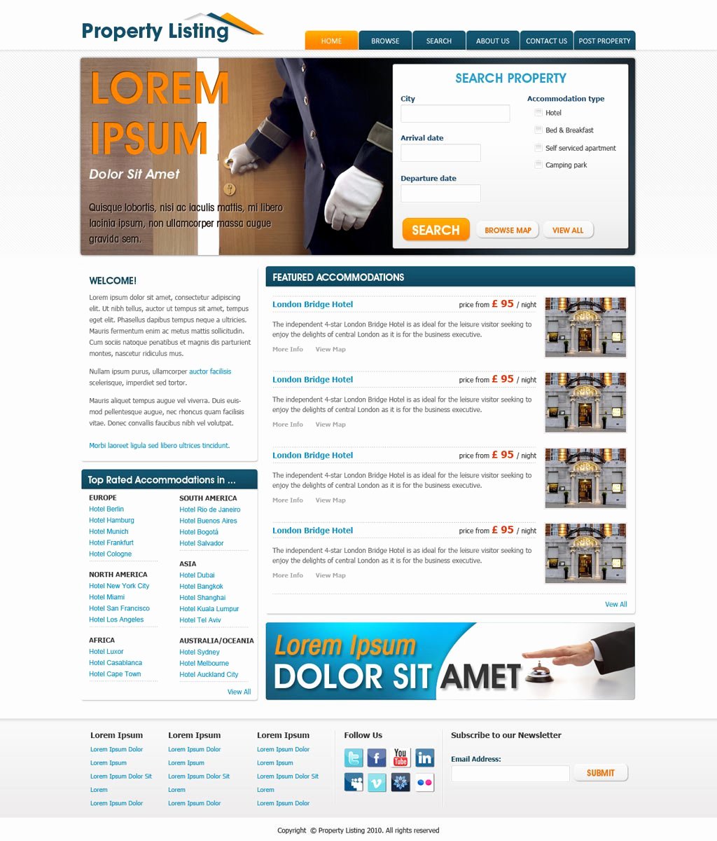 Real Estate Website Template Awesome Real Estate Website Template