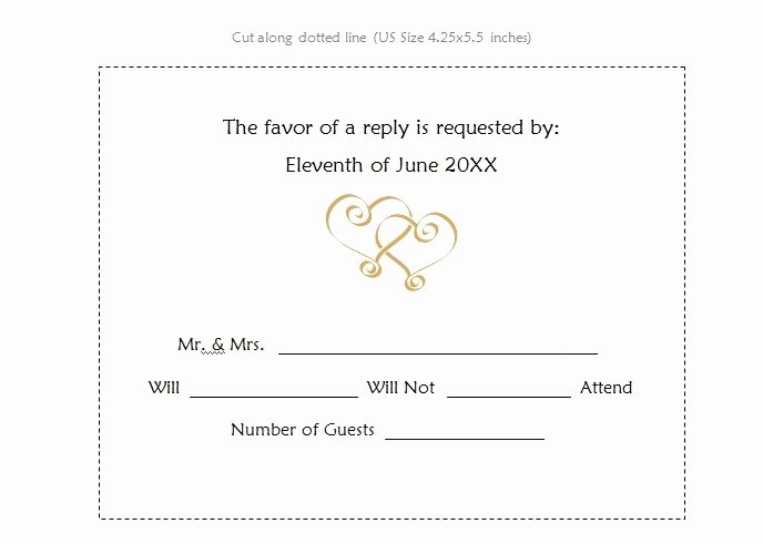 Reception Cards Template Free Elegant Wedding Invitation Response Card Template Excel Pdf formats