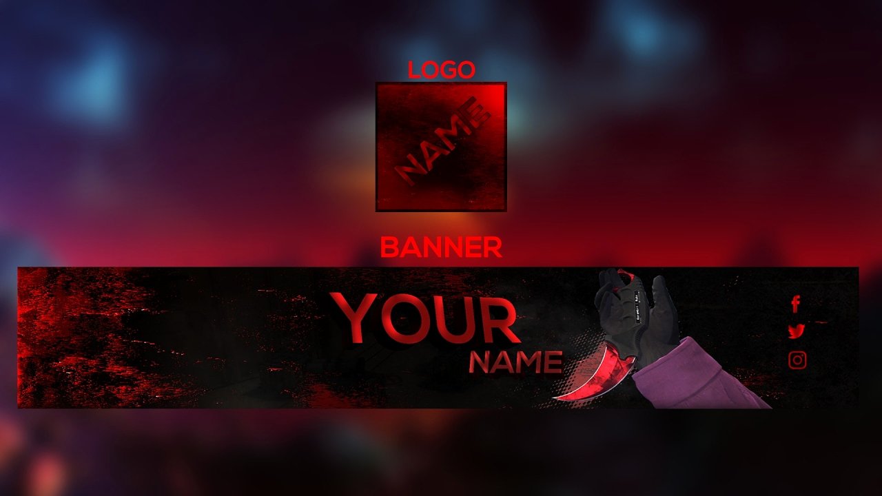 Red Youtube Banner Template Inspirational New 2017 Red Counter Strike Banner Template with