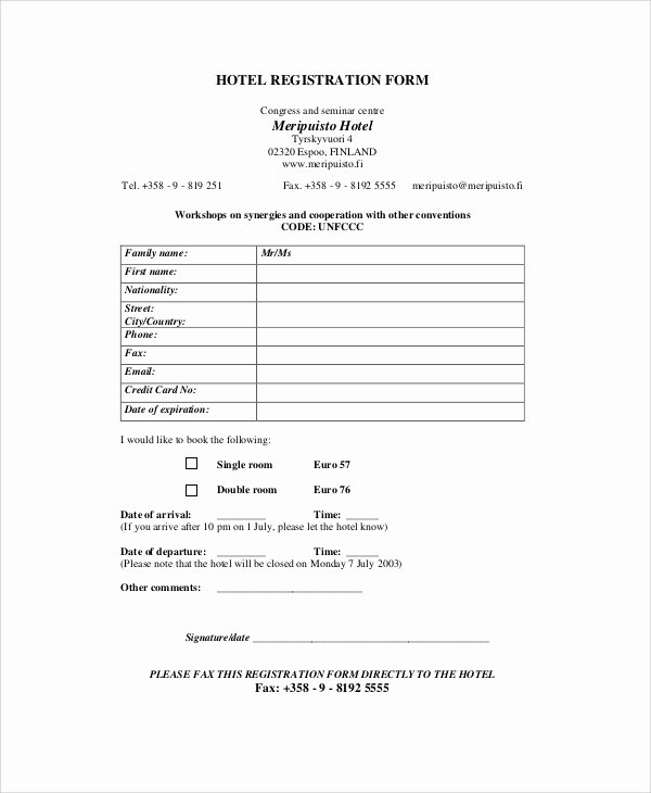 Registration form Template Word Elegant 8 Sample Registration forms – Pdf Word