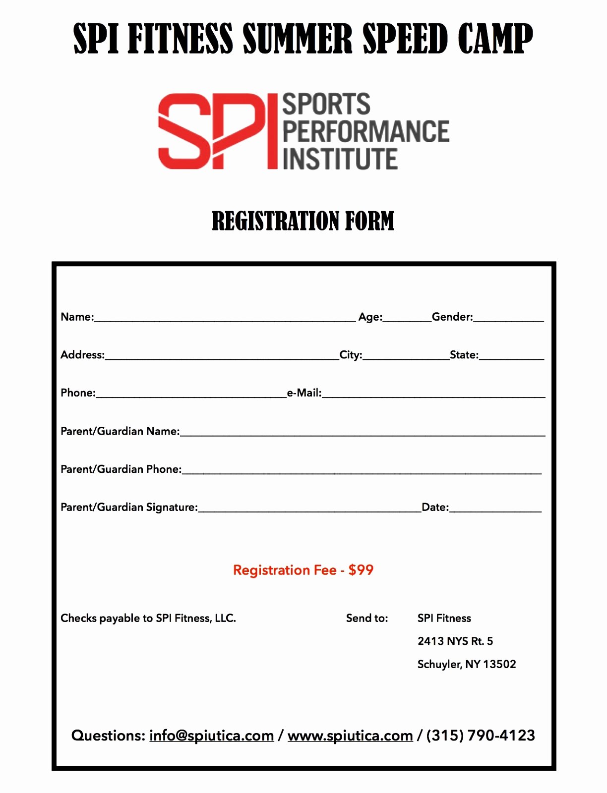 Registration form Template Word Lovely 7 Baseball Registration form Template Piuur