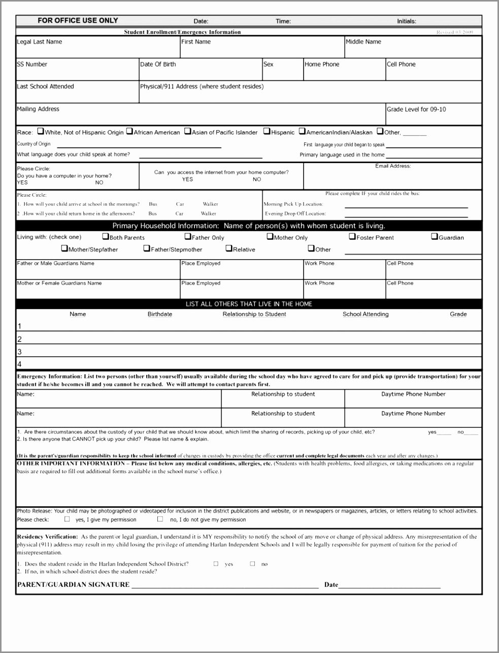 Registration forms Template Word Elegant 10 Child Care Registration form Template ortau